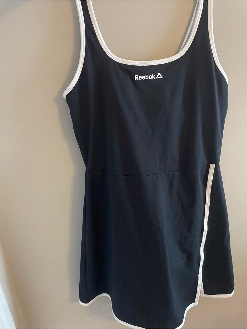 Reebok Black Tank Dress with White Trim